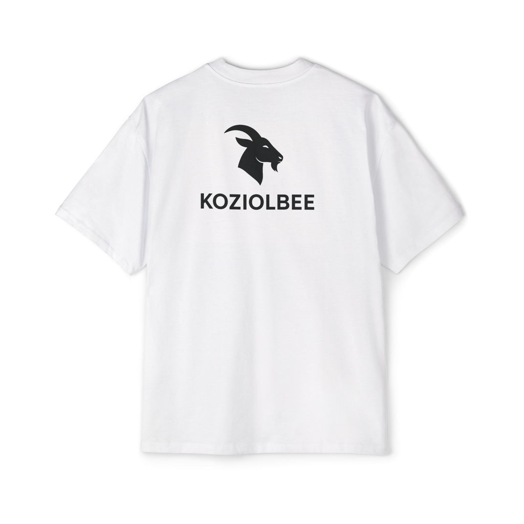 Men's Heavy Oversized Tee with Goat Design - Comfy Streetwear, Casual Summer Top, Gift for Him, Trendy Oversized Tee, Unique Graphic Tee