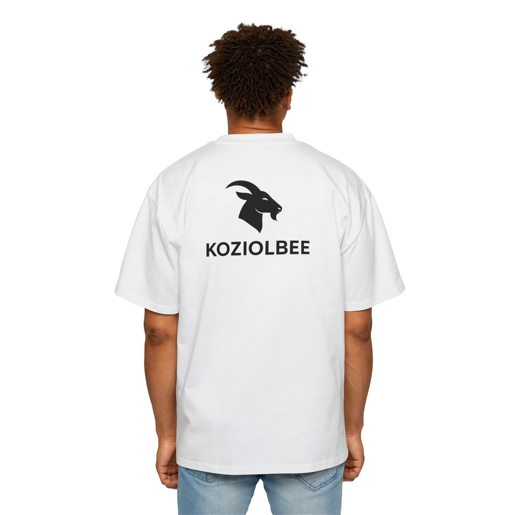 Men's Heavy Oversized Tee with Goat Design - Comfy Streetwear, Casual Summer Top, Gift for Him, Trendy Oversized Tee, Unique Graphic Tee