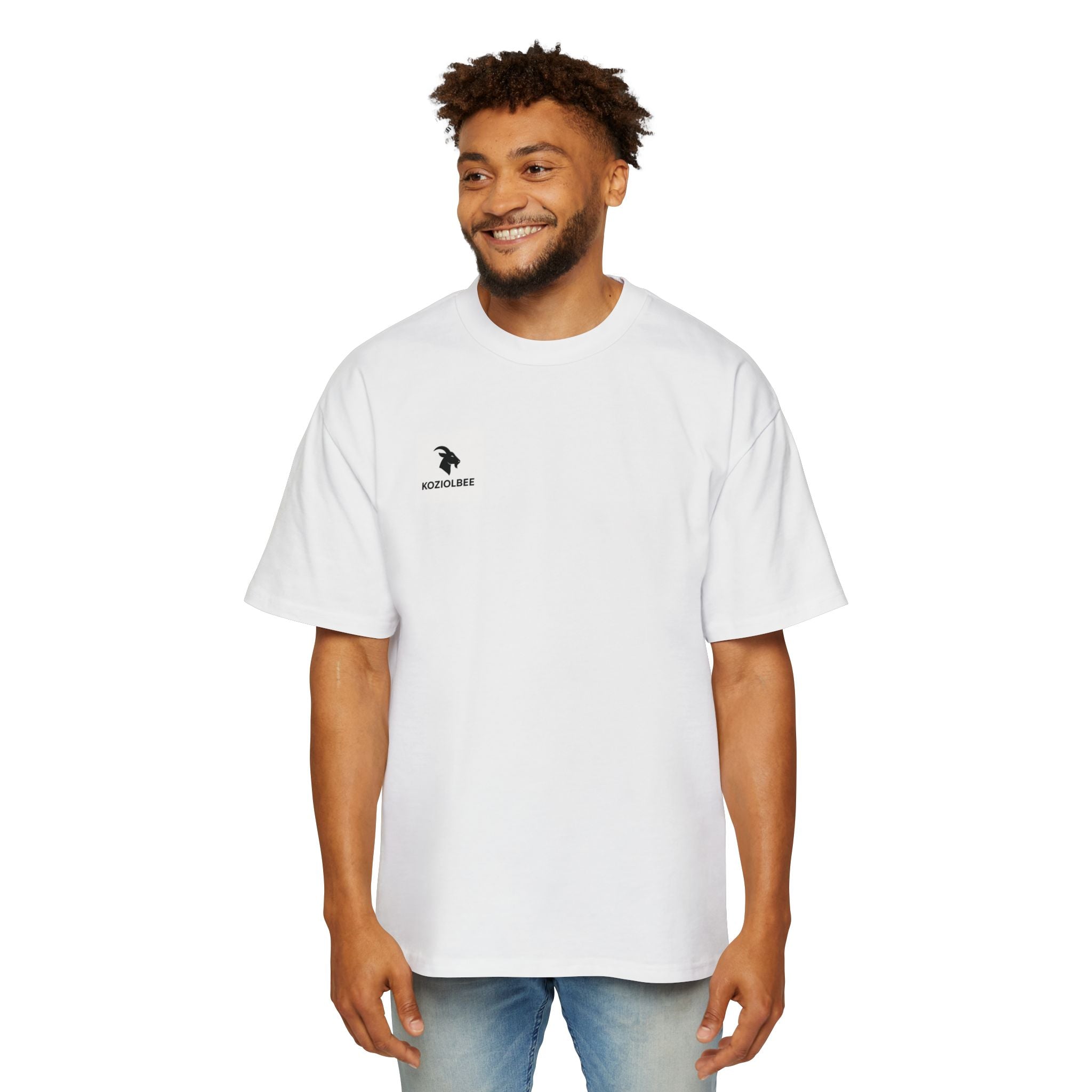 Men's Heavy Oversized Tee with Goat Design - Comfy Streetwear, Casual Summer Top, Gift for Him, Trendy Oversized Tee, Unique Graphic Tee